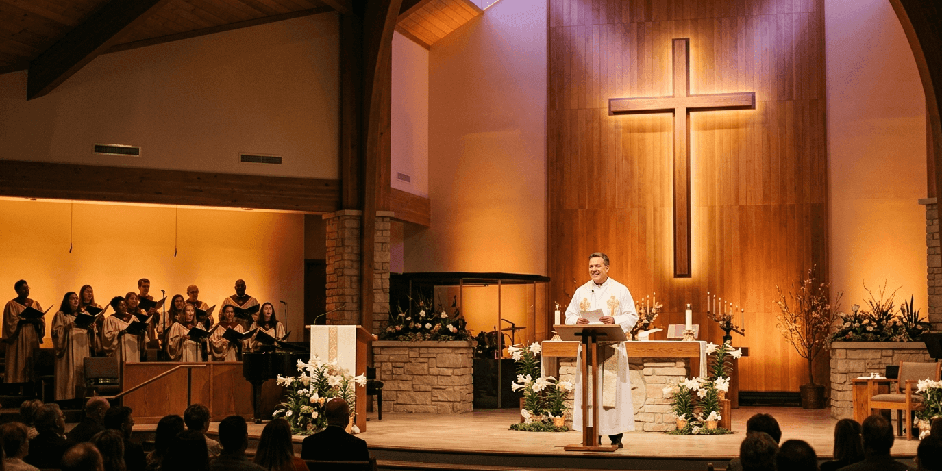 The Ultimate Easter Church Lighting Fix: Warm White Fixtures, Side Fill, and Proper CTO