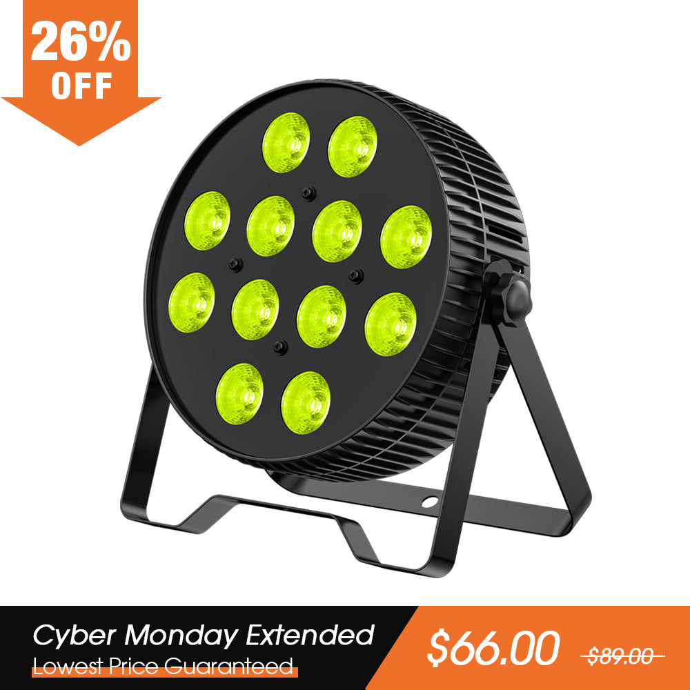 Betopper LPC1218 12x18W Lime Amber UV + RGB 6-in-1 LED PAR Light