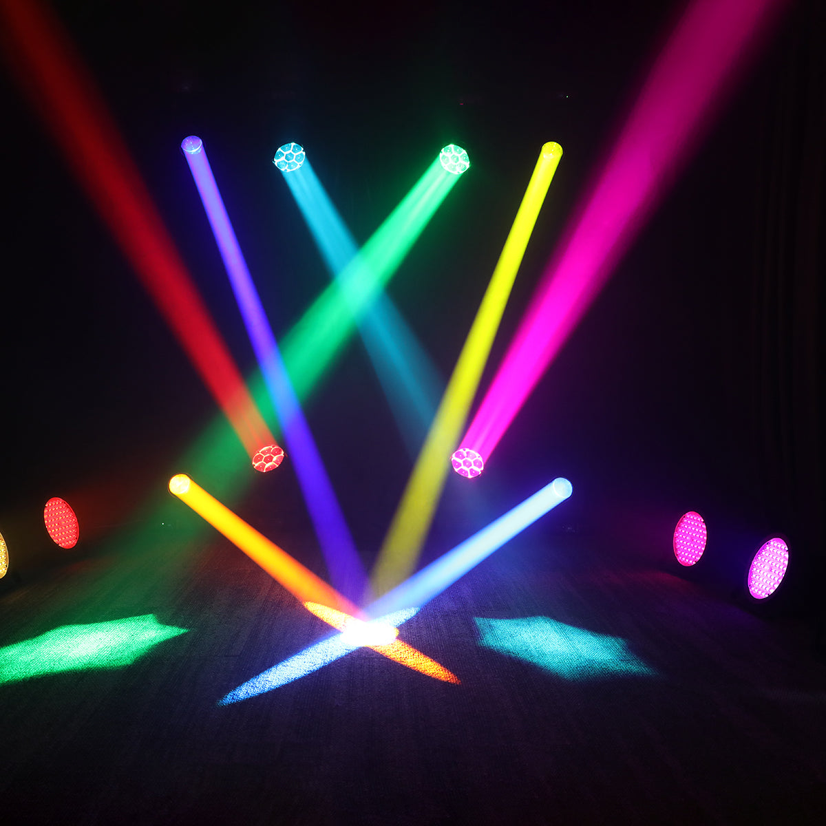 Betopper Lighting Setup-4 Moving Heads 4 Beam Lights 4 Par Lights