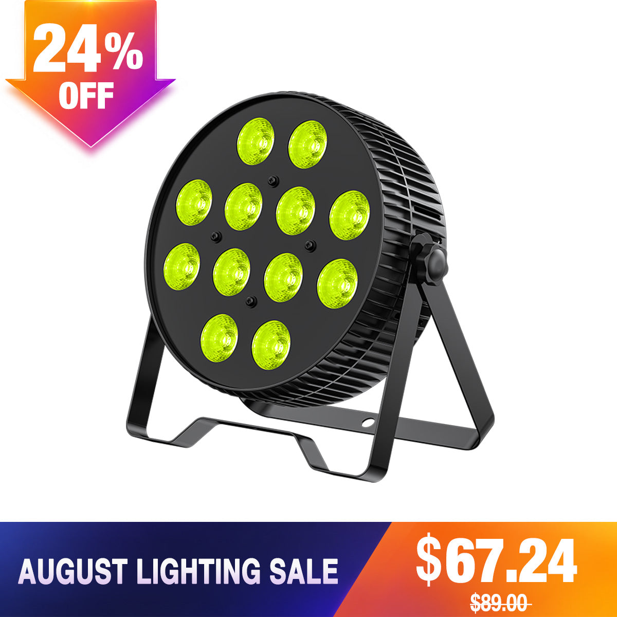 Betopper LPC1218 12x18W Lima Ámbar UV + RGB 6-en-1 Luz PAR LED