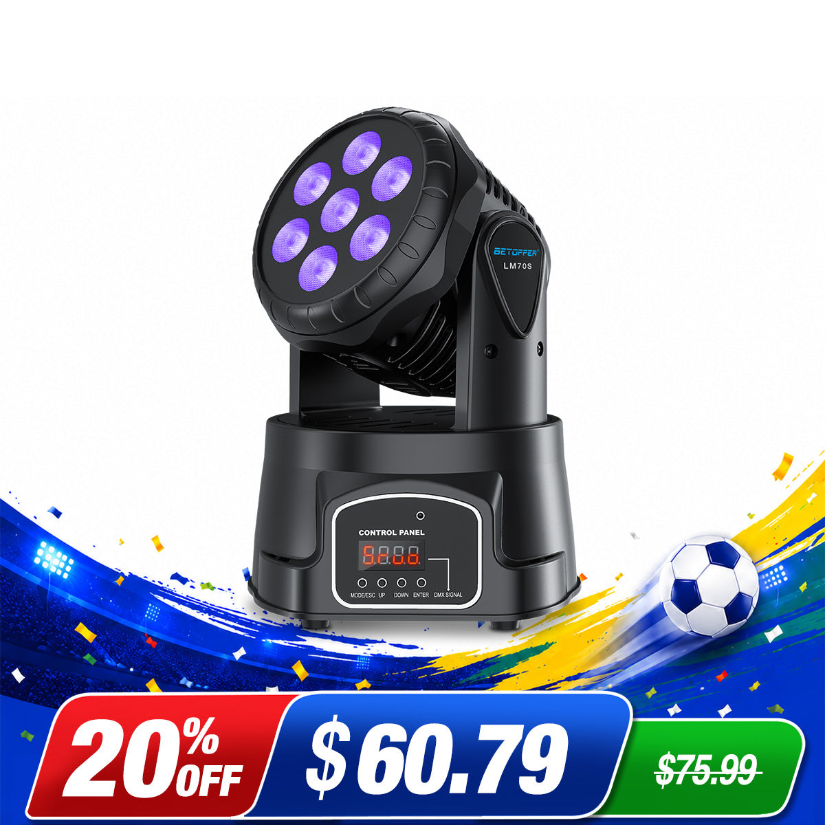 Betopper LM70S 7x8w Mini Moving Head Stage Light