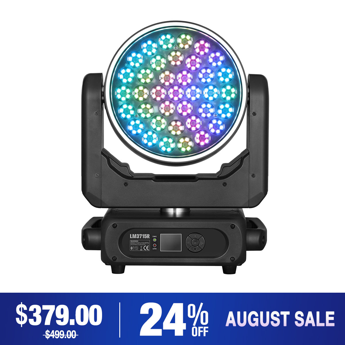 Betopper LM3715R 37×15W Waschender Moving Head mit Halo-Ring