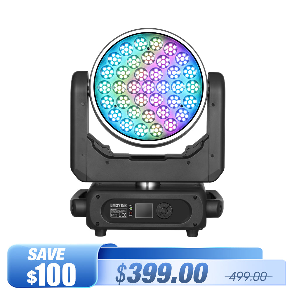 <tc>Betopper</tc> LM1915R 19x15w Wash Moving Head con anello Halo