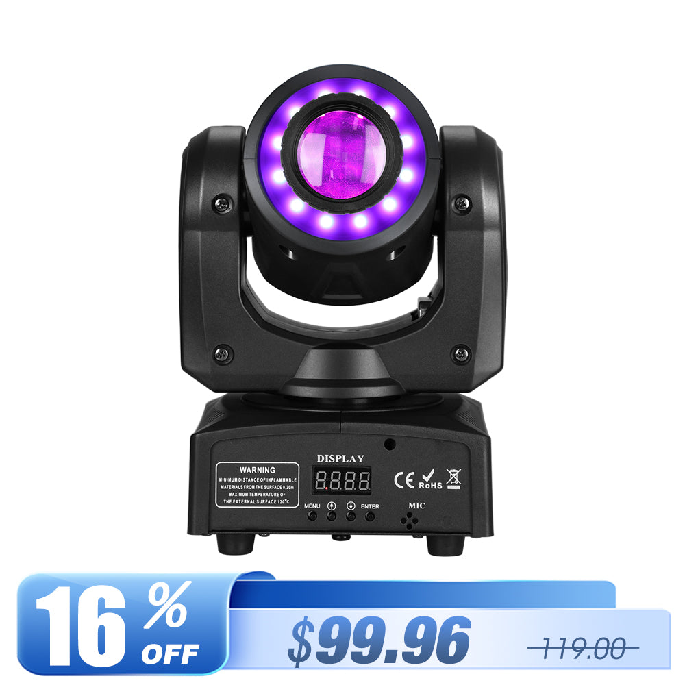 <tc>Betopper</tc> Projecteur à tête mobile LS35 30 W avec effet annulaire