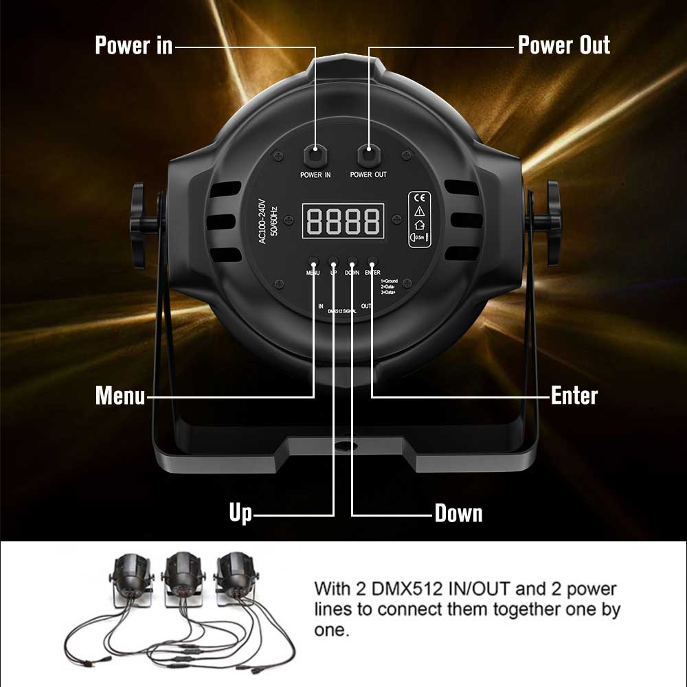 Betopper 200W COB LED Stage Spotlights Warm Cold White LED Par Light LC002-H