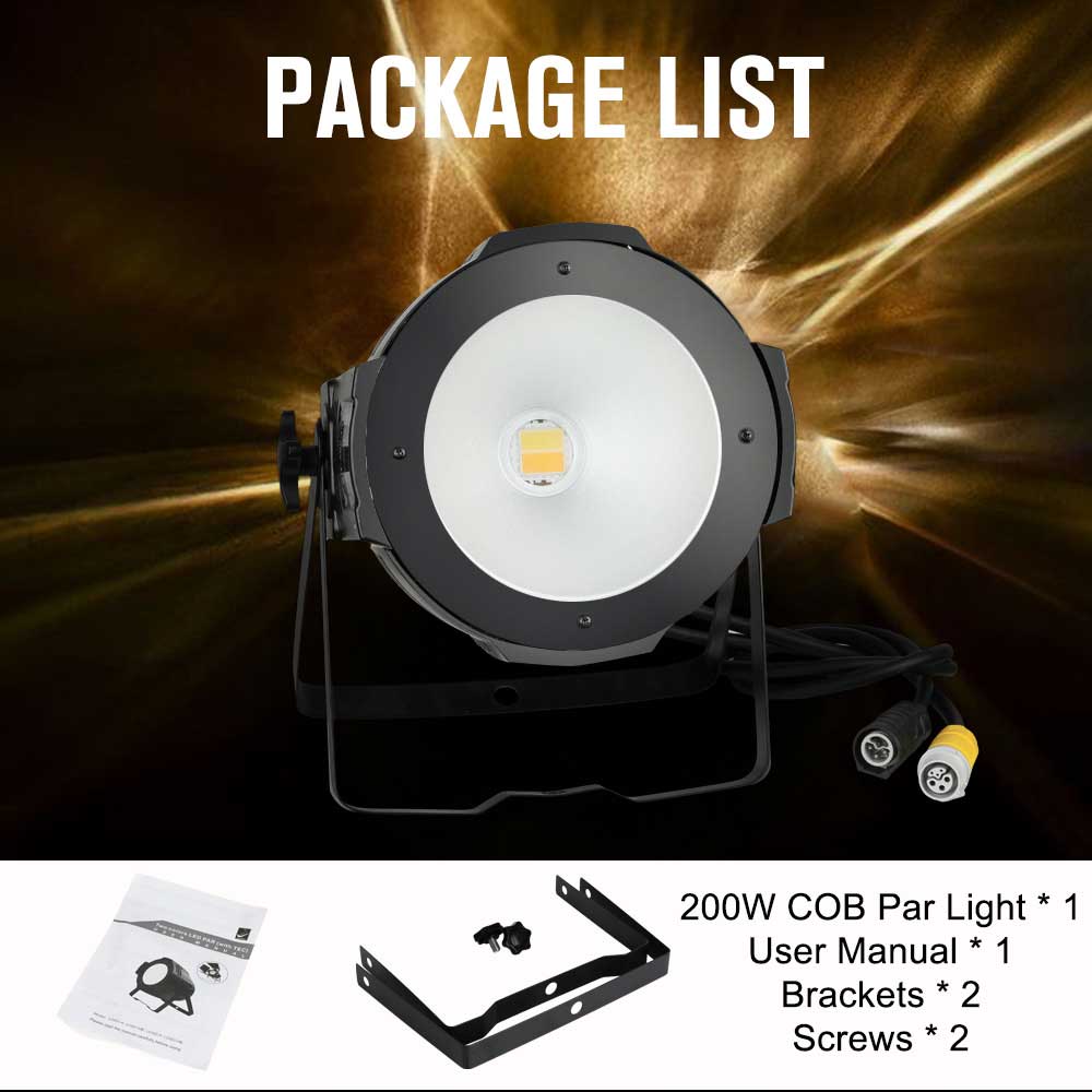 Betopper 200W COB LED Stage Spotlights Warm Cold White LED Par Light LC002-H