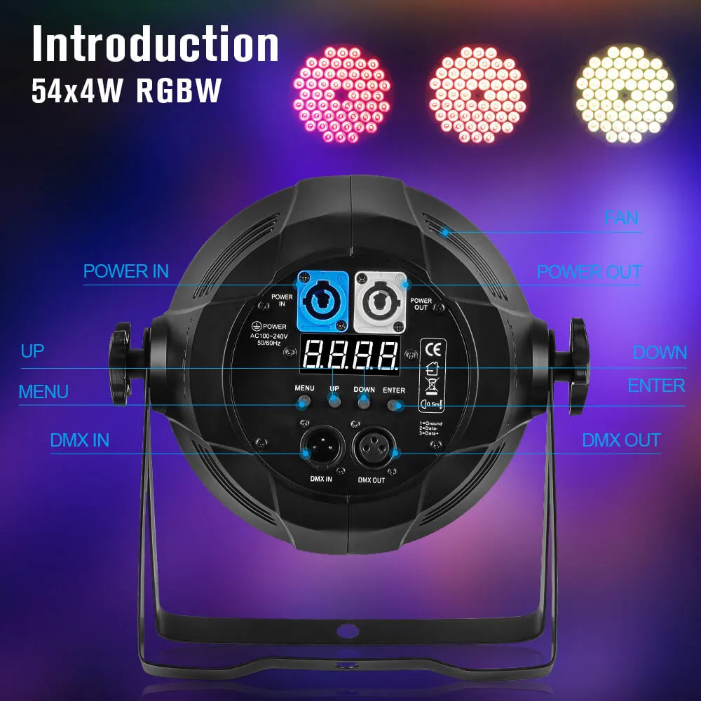 <tc>Betopper</tc> LPC010-B 54x4w 5562lm PAR Light con paraluce