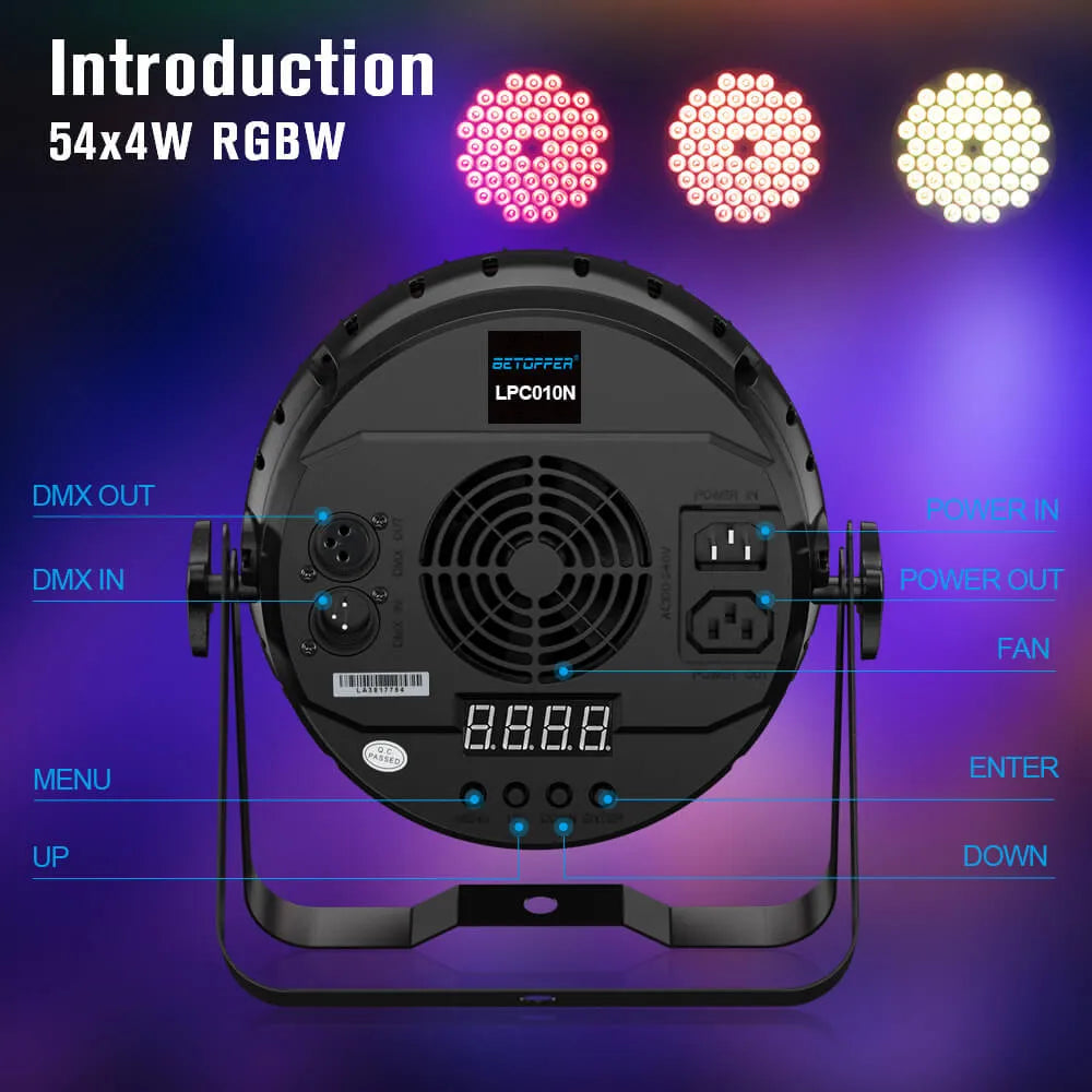 Betopper LPC010N 54x4W High Cri Par Light