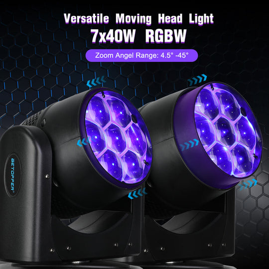 Betopper 740W 4-in-1 RGBW Moving Head Light LM0740 