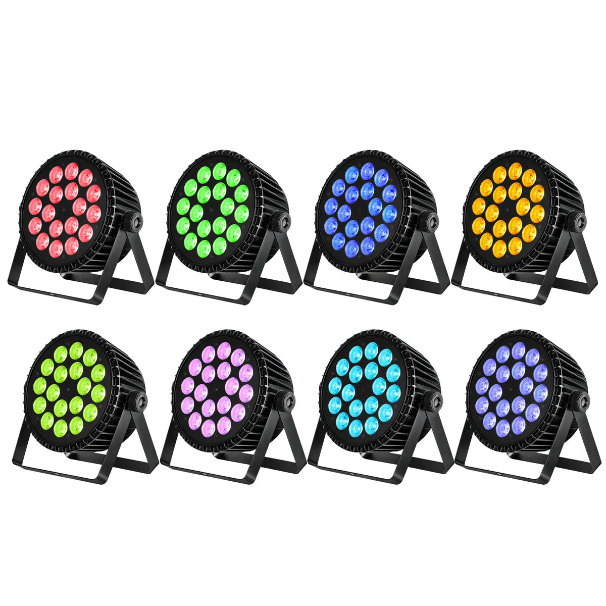 <tc>Betopper</tc> LPC1818 Luce PAR LED UV + RGB Lime Amber 18x18W migliorata