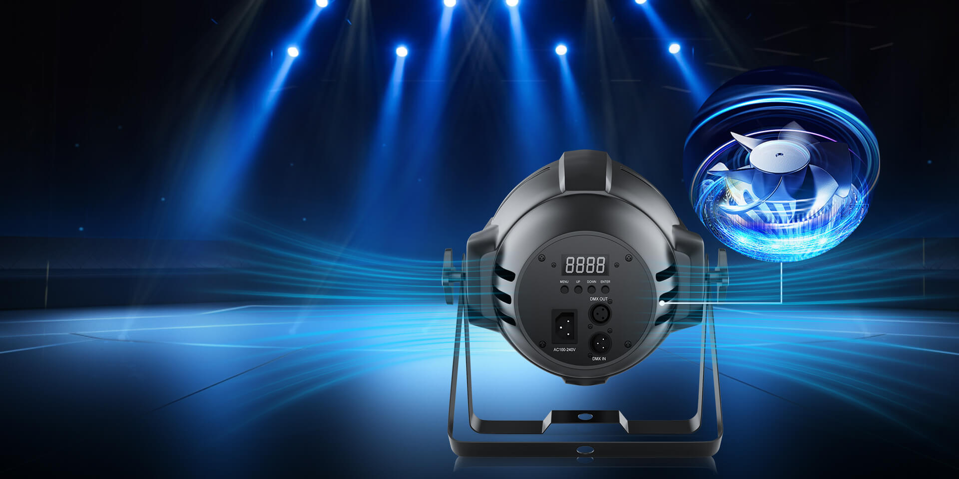 Betopper 54x3W RGB 3-IN-1 Full-Color LED Par Light