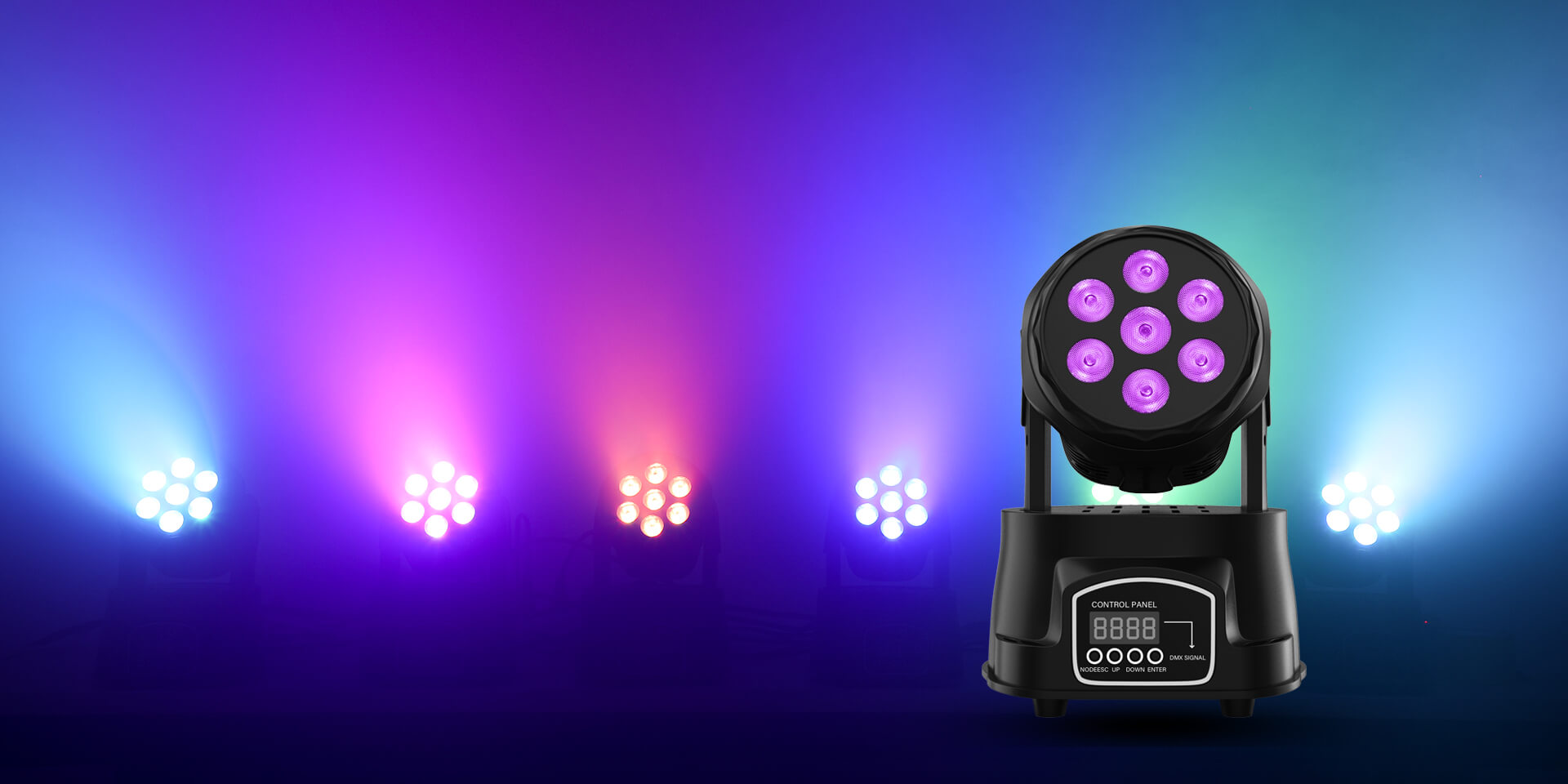 Betopper 7x8W RGBW Mini Moving Head Light LM70S