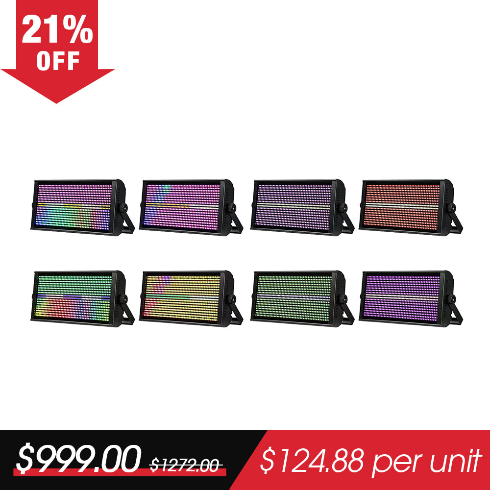 <tc>Betopper</tc> Luci effetto stroboscopico Matrix LF4808 da 260 W (8 pezzi)