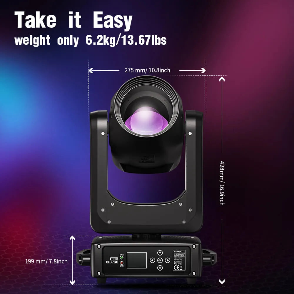 <tc>Betopper</tc> Projecteur à tête mobile professionnel CLB260-O 9R 260 W