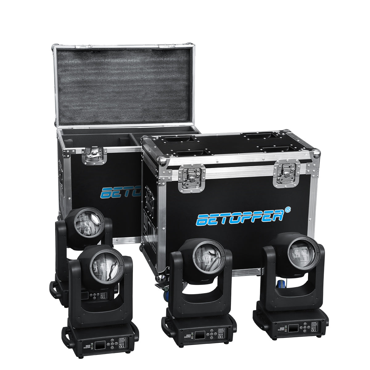 Betopper clb260-o paquete: 4 cabezas en movimiento y 2 cajas de vuelo