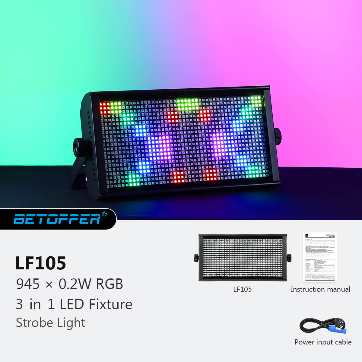 <tc>Betopper</tc> Lumières stroboscopiques matricielles LF4808 260 W