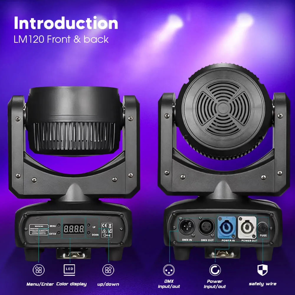 <tc>Betopper</tc> LM120 Demon's Eye 120w Testa mobile per DJ
