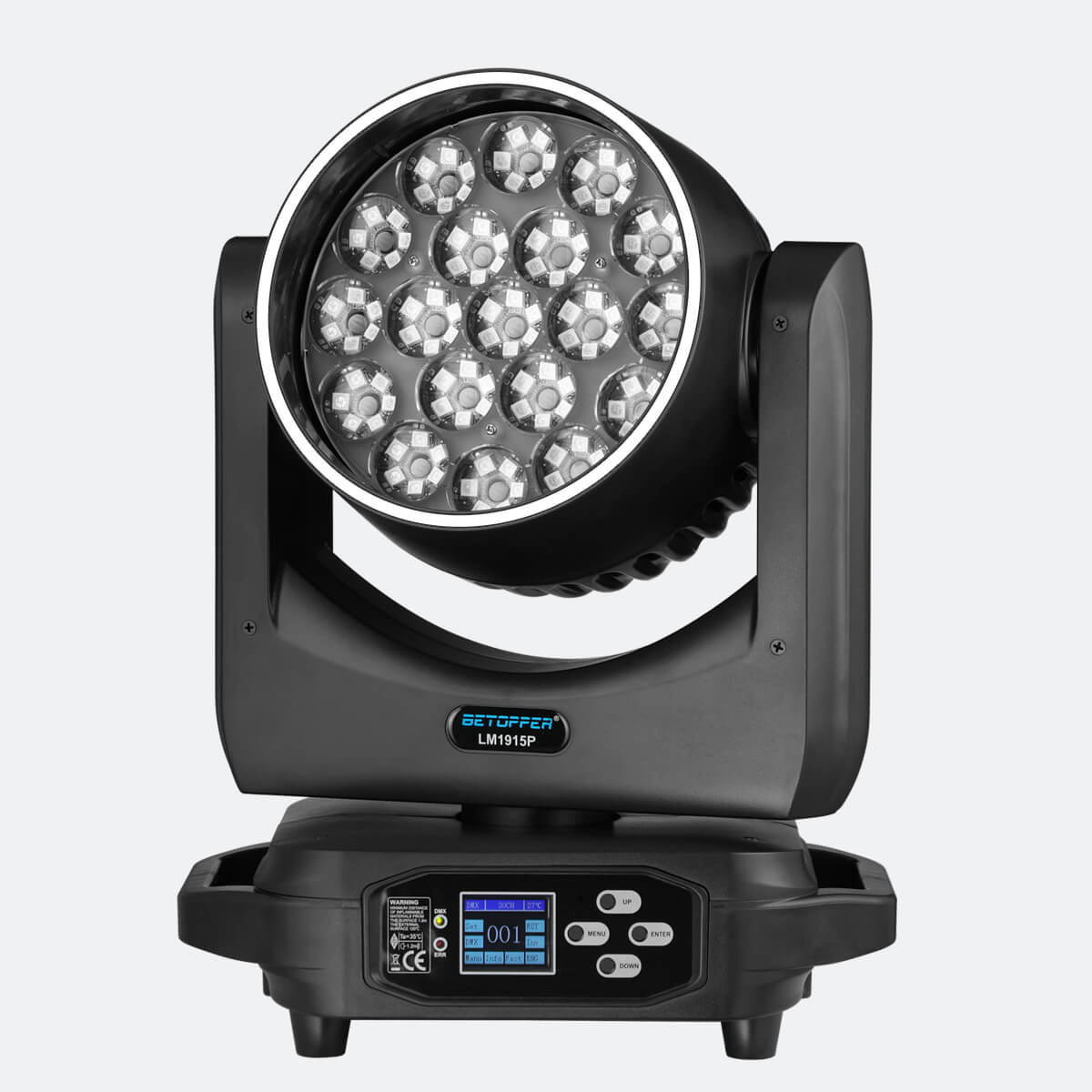 Betopper LM1915 Series 19×15W Wash Moving Head with Halo Ring