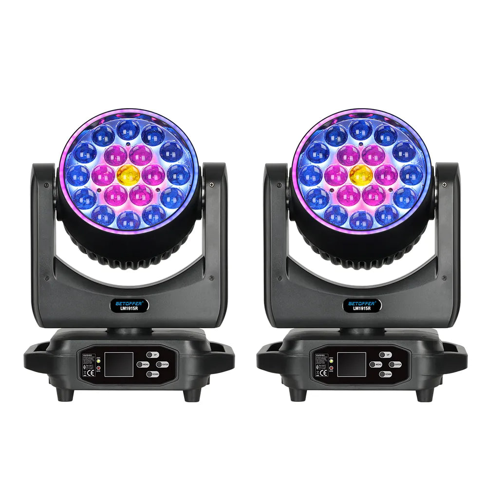 Betopper LM1915R 19x15w Wash Moving Head with Halo Ring