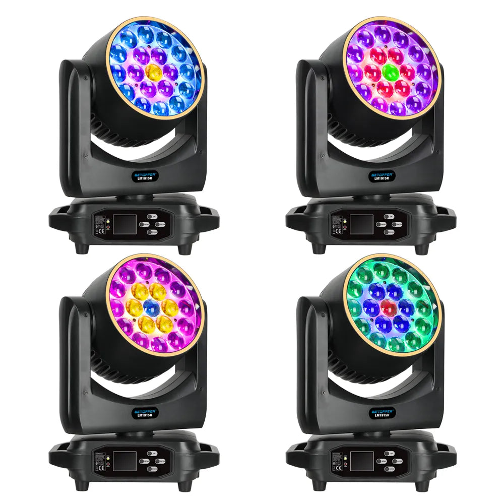 <tc>Betopper</tc> LM1915R 19x15w Wash Moving Head con anello Halo