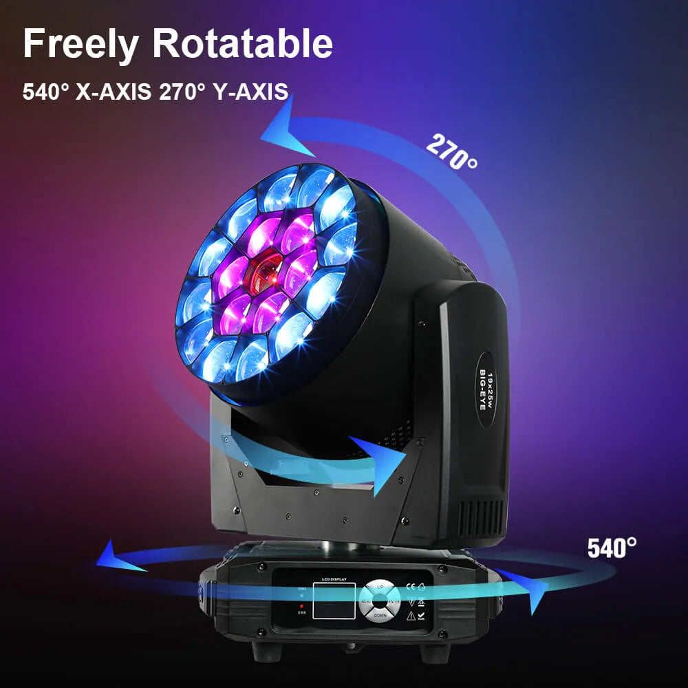 <tc>Betopper</tc> Projecteur de scène à LED à tête mobile LM1925 19x25W