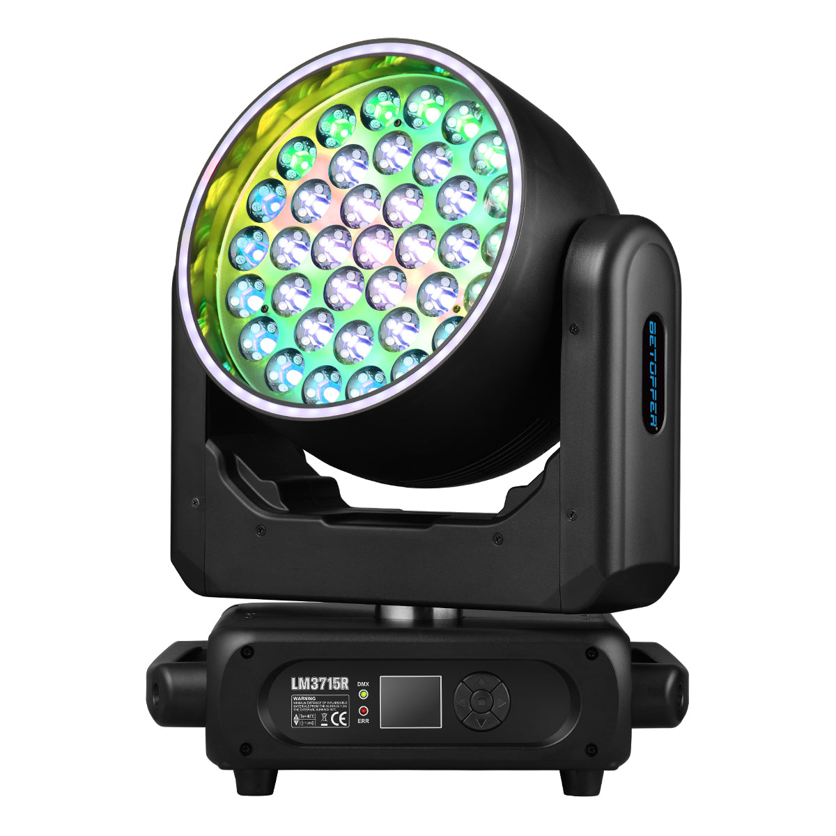 Betopper LM3715R 37×15W Wash Moving Head with Halo Ring