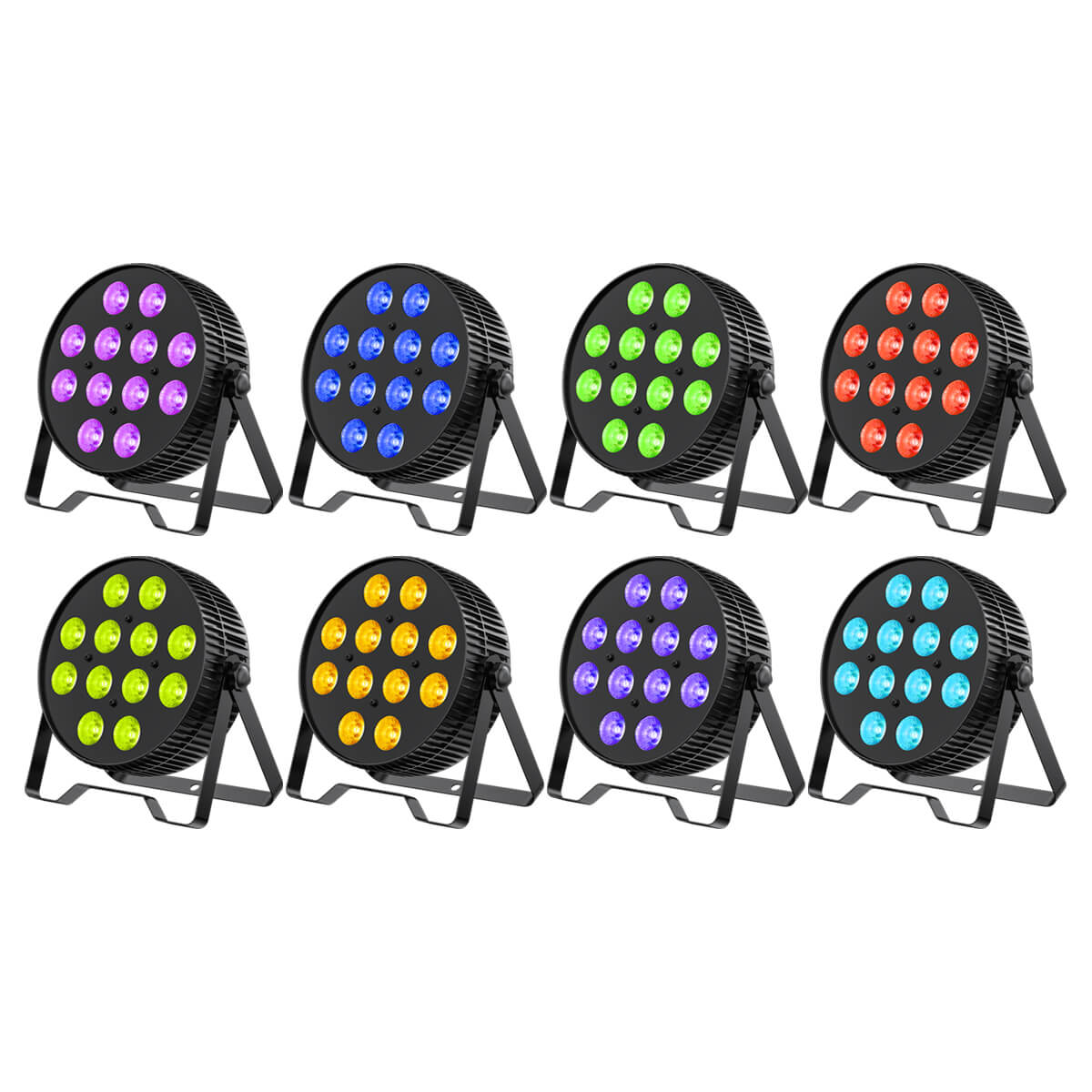 Betopper LPC1218 12x18W Lime Amber UV + RGB 6-in-1 LED PAR Light