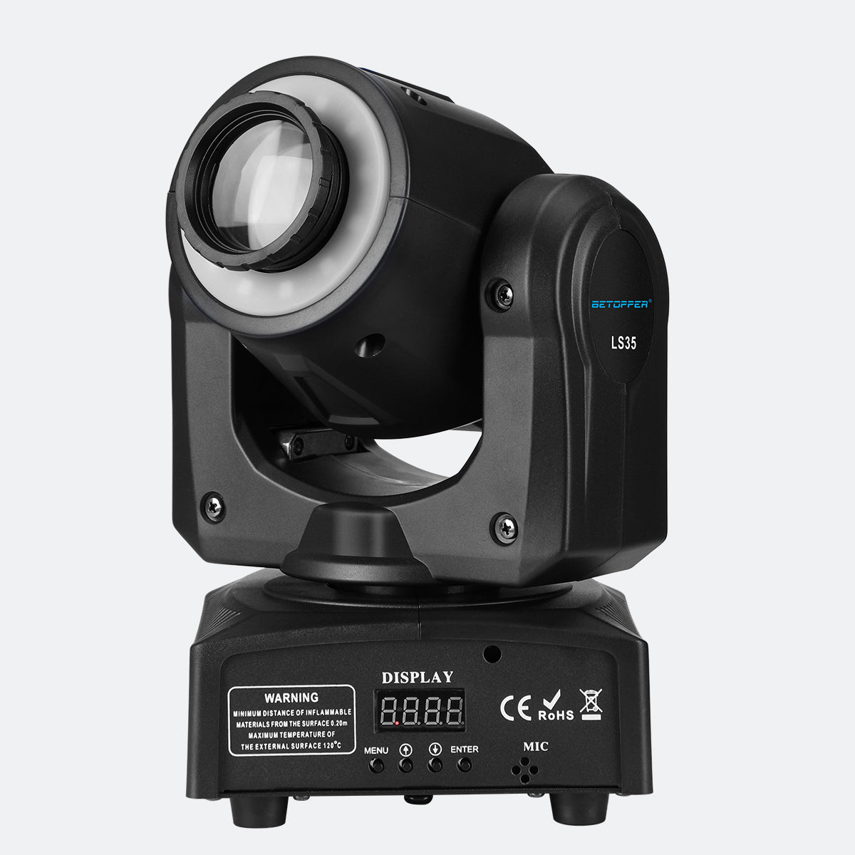 <tc>Betopper</tc> LS35 30w proiettore a testa mobile con effetto anello