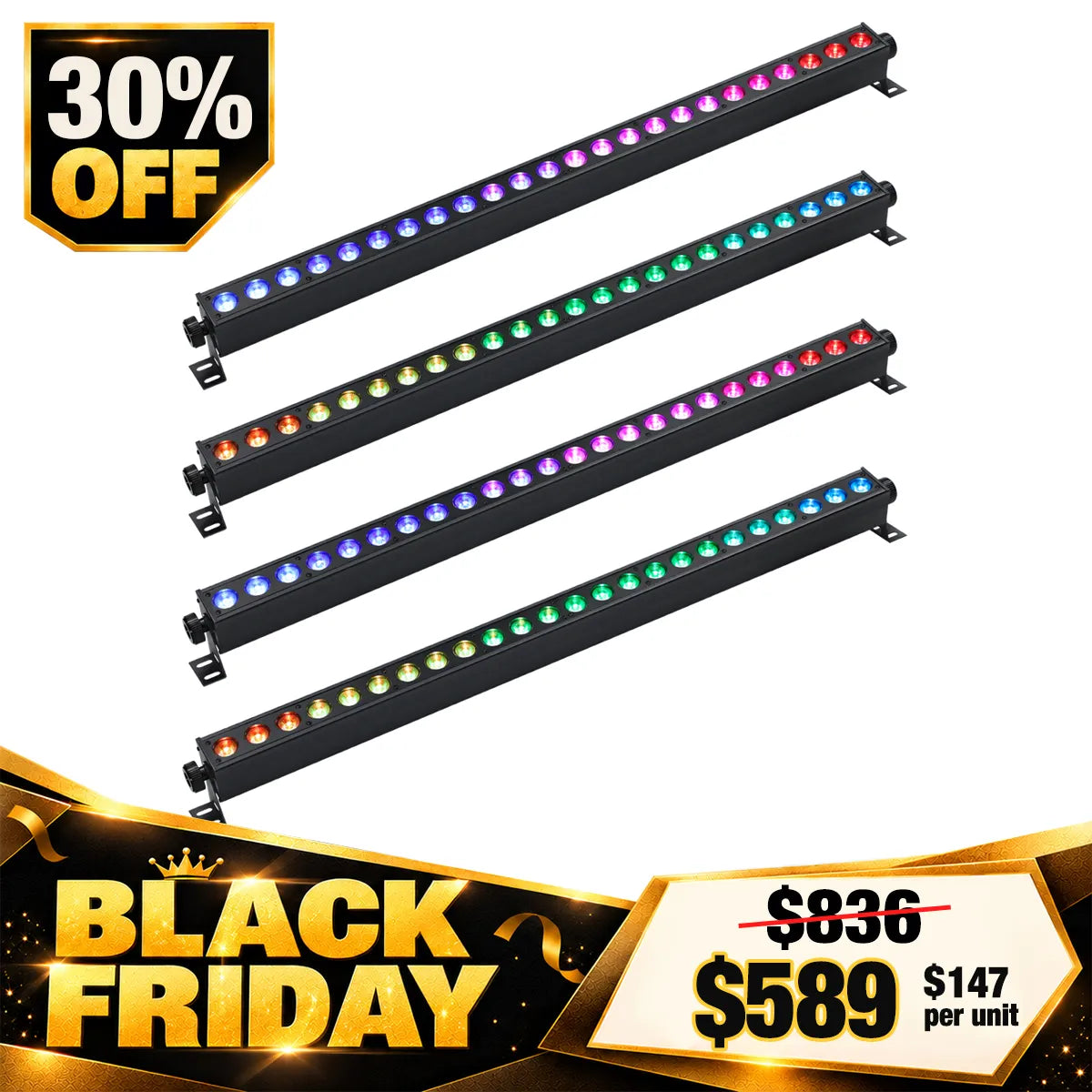 Betopper LW2418 RGBWA+UV Pixel Linear Wash Light(4pcs)