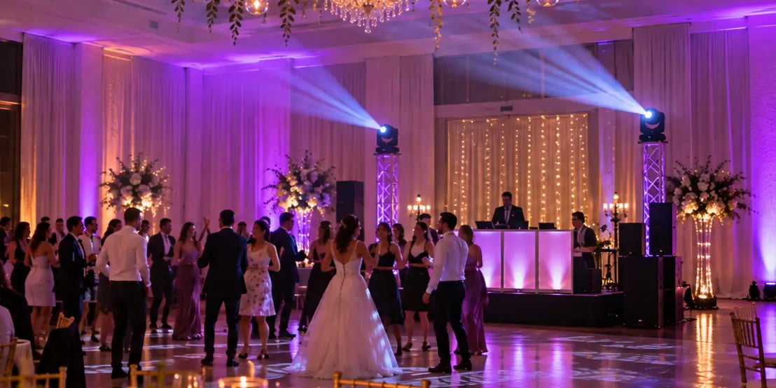 The Wedding DJ's 3-Part Lighting Formula: Uplighting, Dance Floor & DMX Control