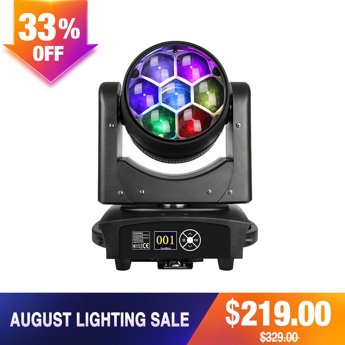 Betopper LM0740 7x40W Wash&Zoom Moving Head Stage Light