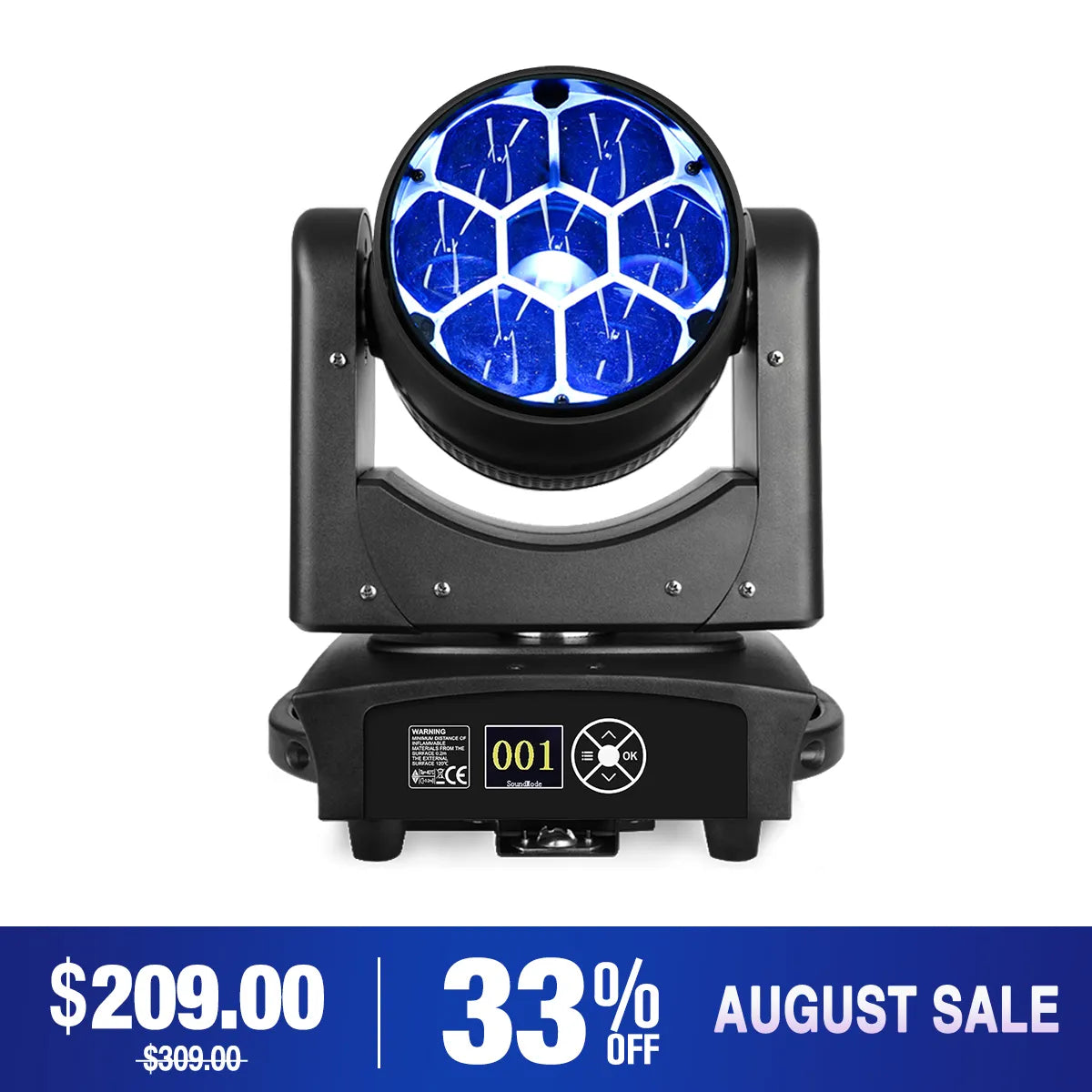 <tc>Betopper</tc> Projecteur de scène à tête mobile Wash LM0740 7x40 W