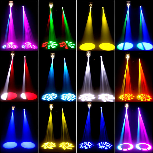 Betopper 10W 7 GOBO 7 couleurs Spot lumières principales mobiles pour le théâtre de mariage de boîte de nuit 