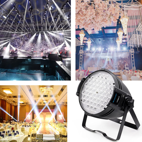 Betopper 54X2W Warm/Cold White Par Light For Church Wedding Concert Theater Performance Stage