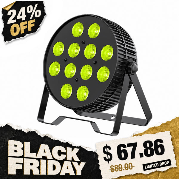 Betopper LPC1218 12×18W Lime Amber UV + RGB 6-in-1 LED PAR Light