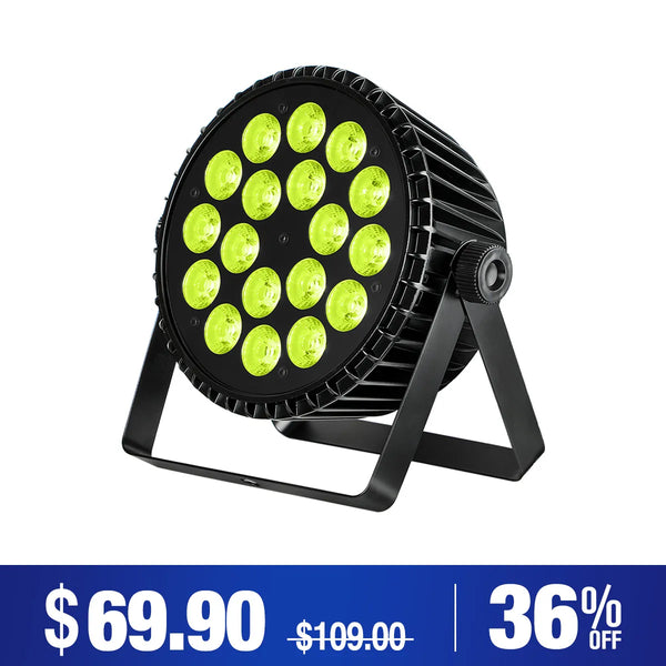 Betopper lpc1818 actualizado 18x18w lima amber UV + RGB LED PAR LIGHT