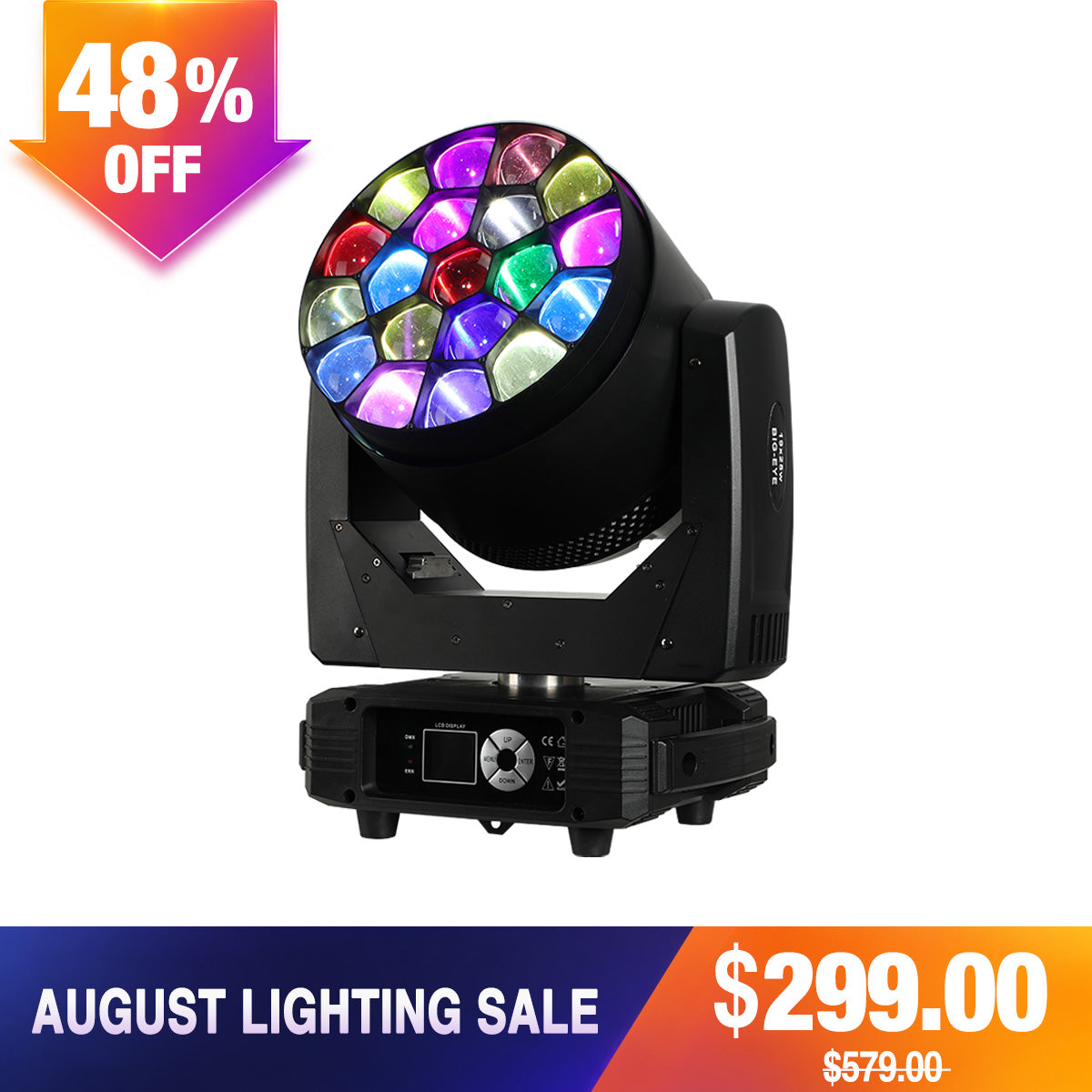 <tc>Betopper</tc> Projecteur de scène à LED à tête mobile LM1925 19x25W