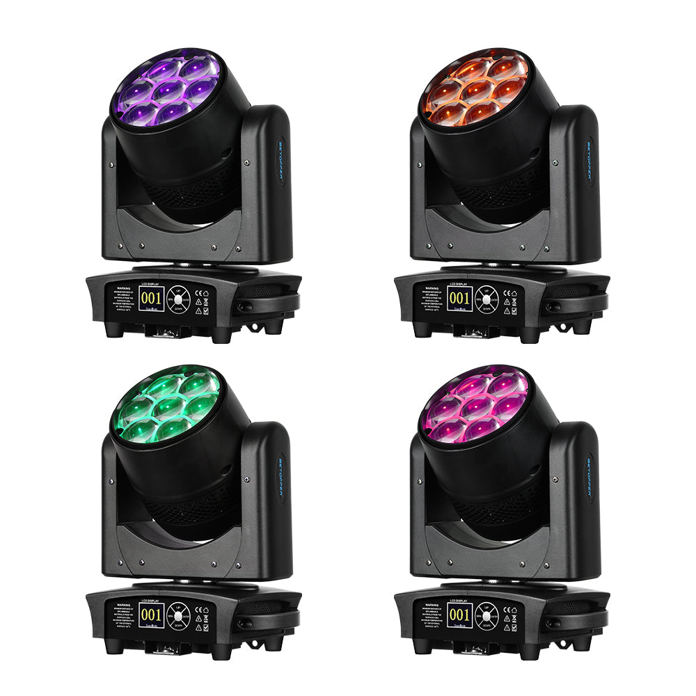 Betopper 7*40W 4-in-1 RGBW Wash&Zoom Moving Head Lights Standard version (4pcs)