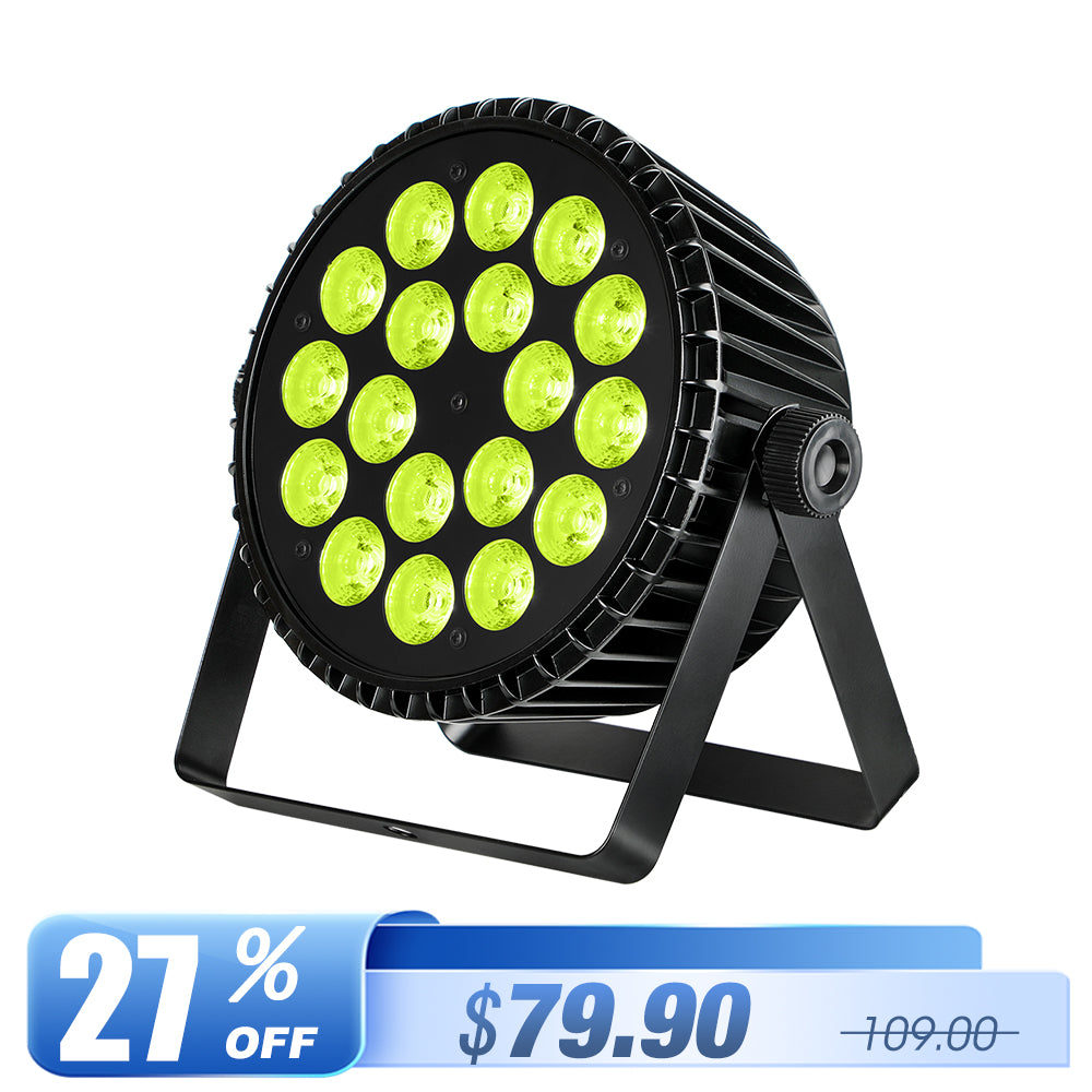 <tc>Betopper</tc> LPC1818 Luce PAR LED UV + RGB Lime Amber 18x18W migliorata