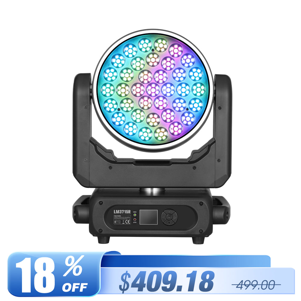 Betopper LM1915R 19x15W Lavado de lavado cabezal con anillo de halo