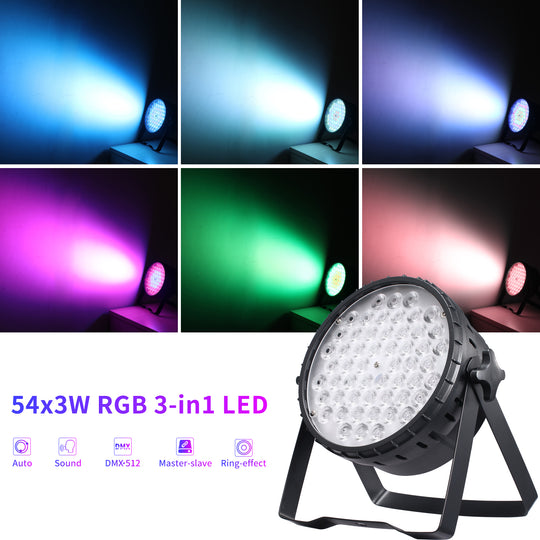 BETOPPER DJ Par Lights  DMX Controlled Sound Activated Auto Play Uplights for Party Wash Lighting