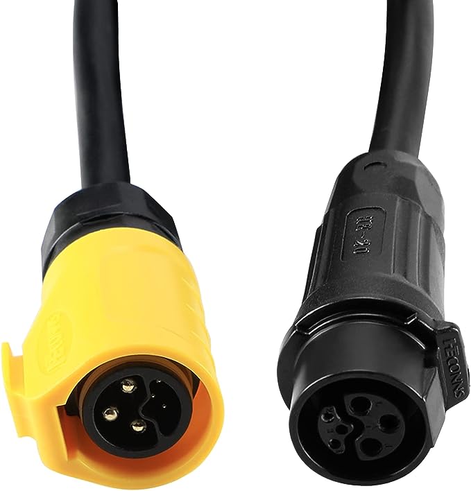 Betopper 6-Pin 2-in-1 DMX & Power Cable Extension(2 packs)