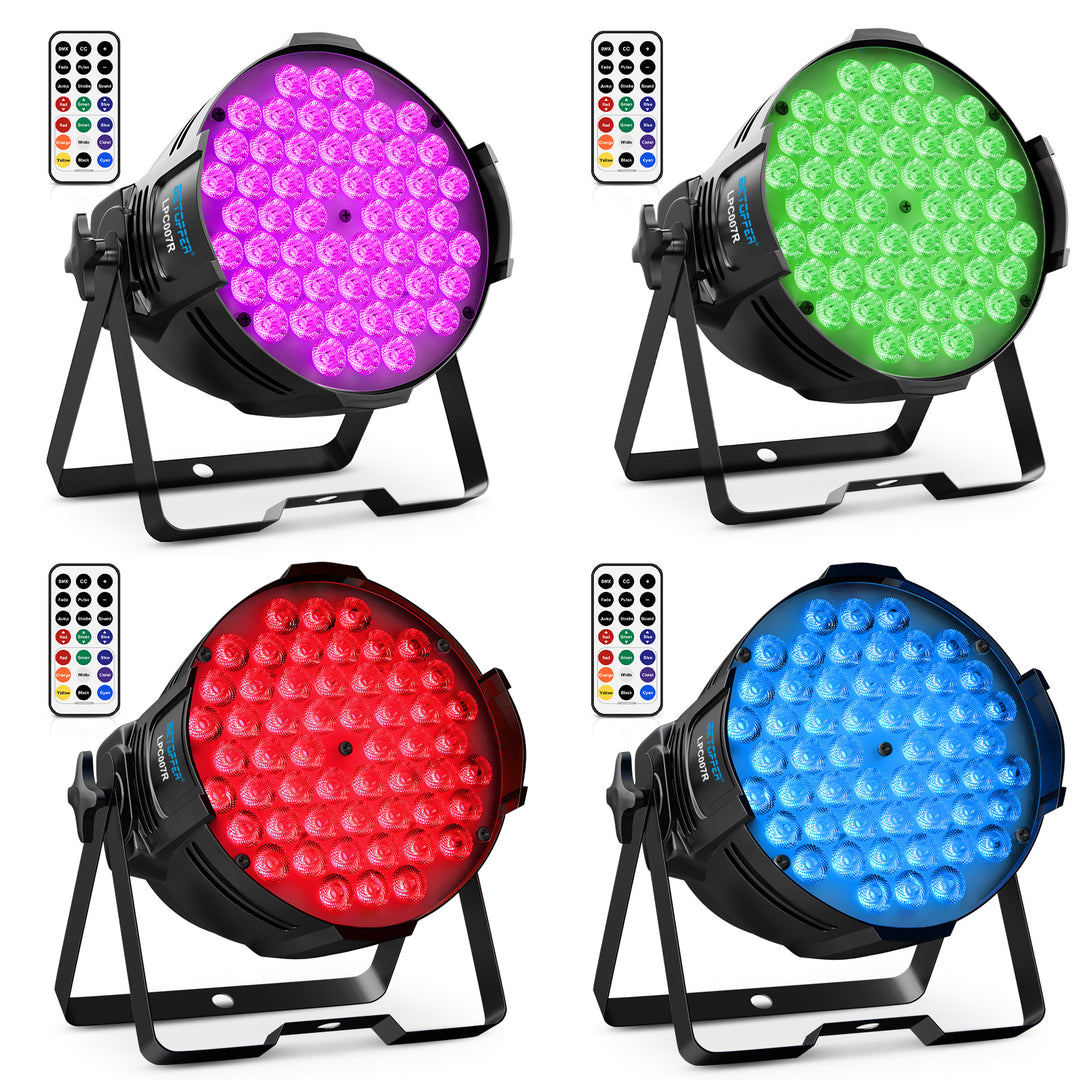 BETOPPER 54 x 3W RGB LED Par Lights LPC007R