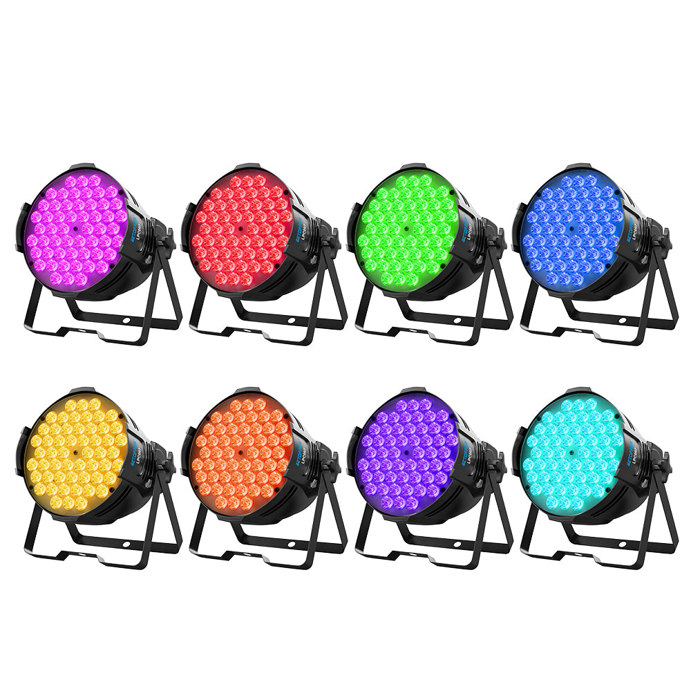 Betopper 54x3W LED RGB 3-IN-1 Full-Color Par Light (8pcs)