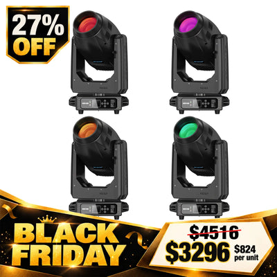 Betopper BSW500 500W CMY + CTO Spot Beam Wash Hybrid Moving Head Light（4pcs）