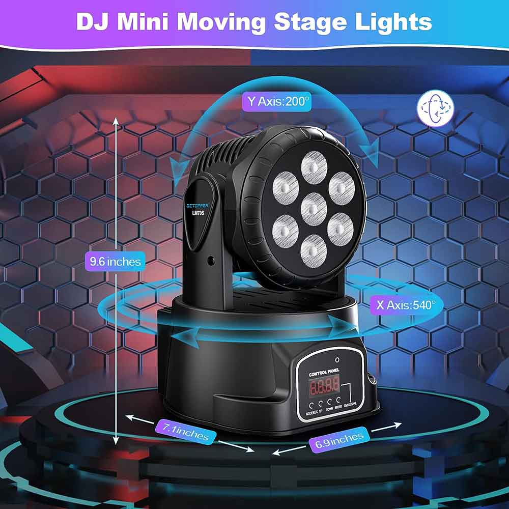 Betopper 7x8W RGBW Moving Head  Light LM70SR