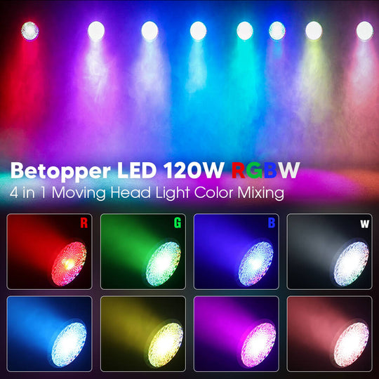 Betopper LED 120W RGBW 4in1 Moving Head Light LM120