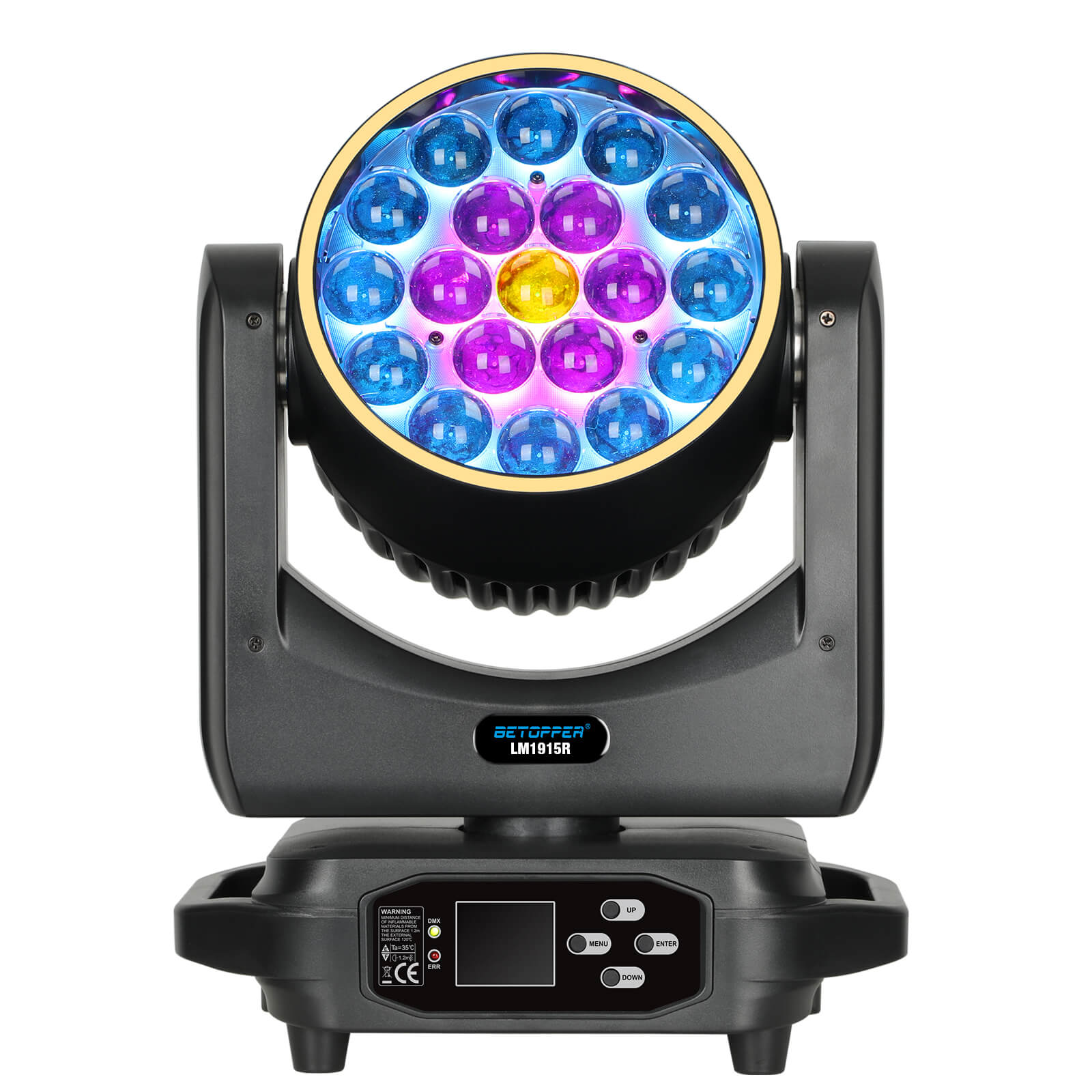 Betopper LM1915R 19x15w Wash Moving Head with Halo Ring