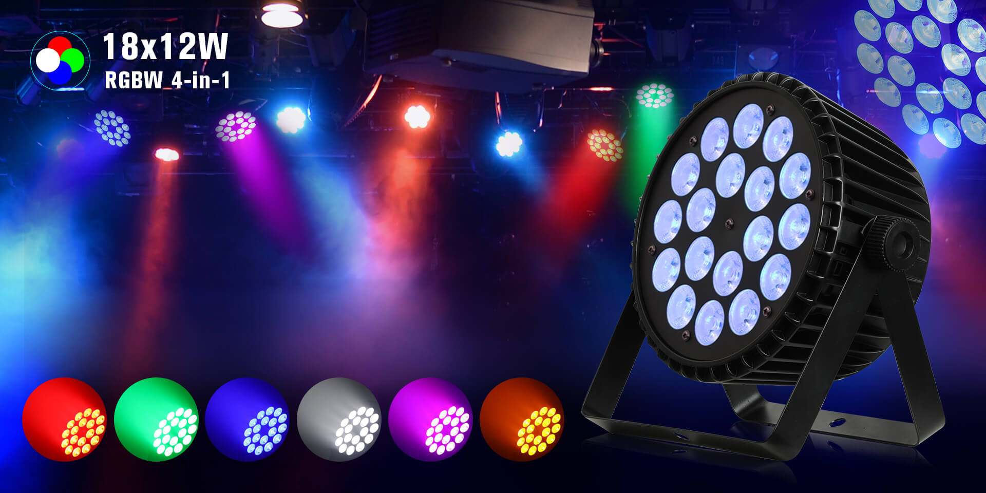 Betopper 18x12W RGBW 4-IN-1 LED Par Light