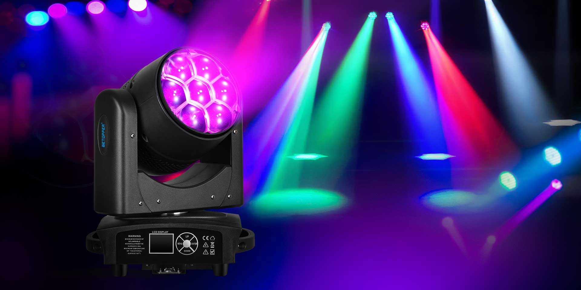 Amazon.co.jp: BETOPPER 350W移動ヘッド ライト 7x40W RGBW の